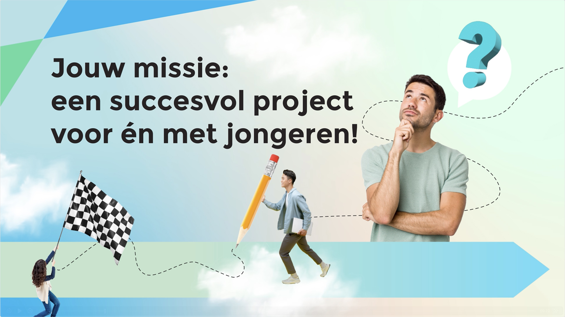 Het introbeeld van de Zon-Mw tips voor jongerenprojecten animatie